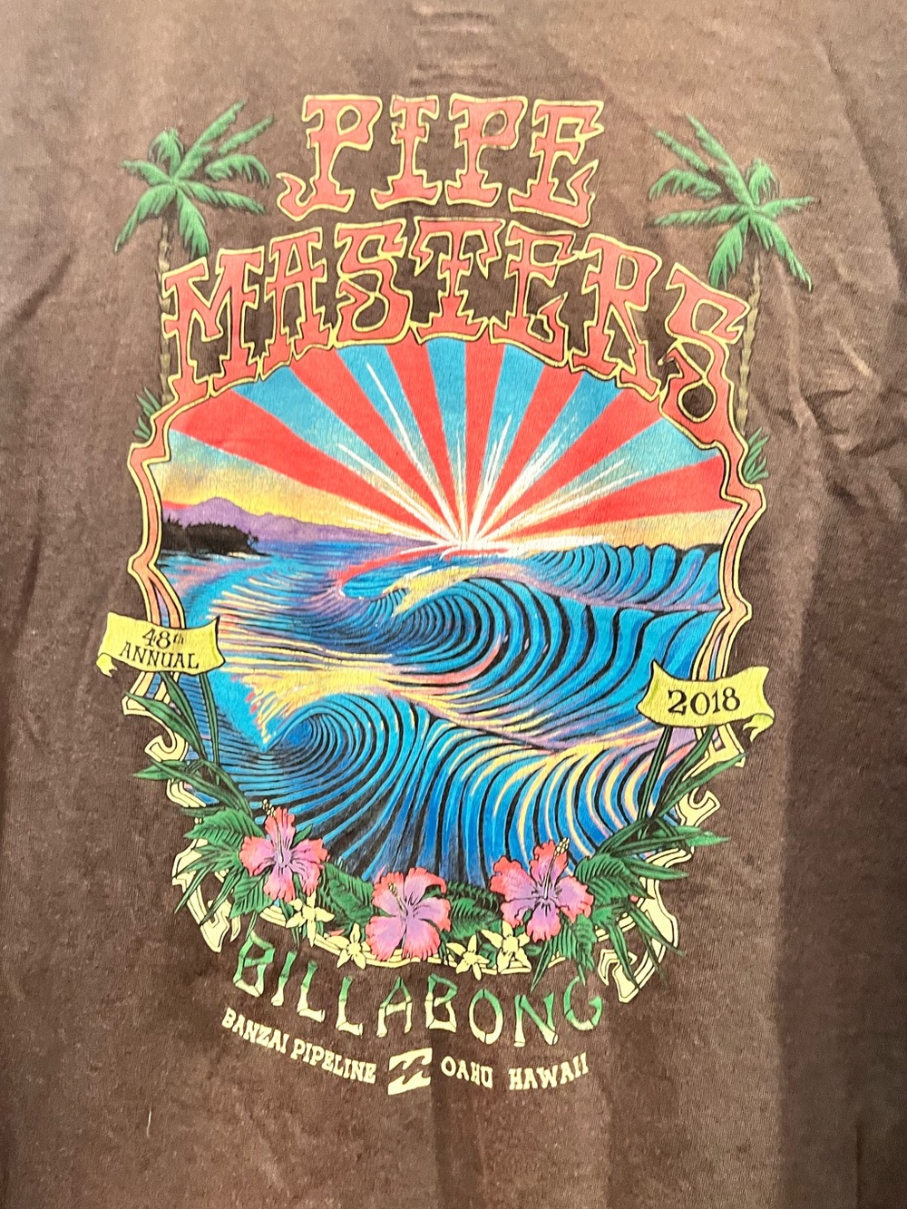 Billabong Pipe Masters 2018 Long Sleeve Surf T-Shirt Size L
